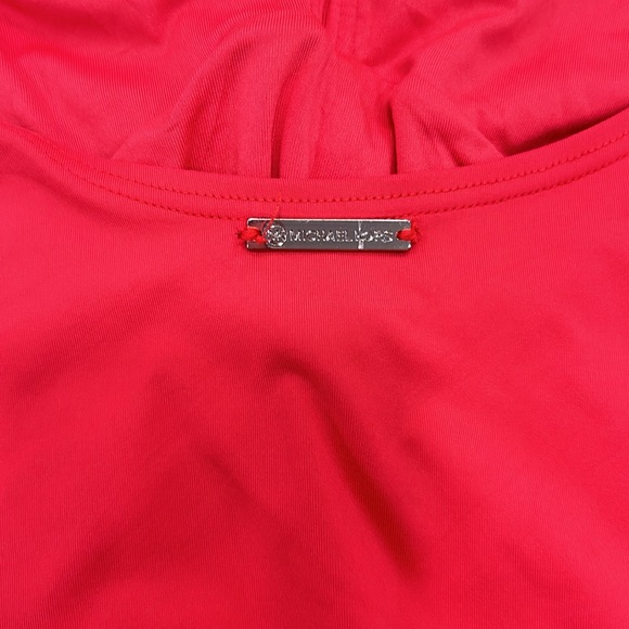 Michael Michael Kors Red‎ Coral One Piece Swim Suit. Suit 10 - Picture 6 of 8